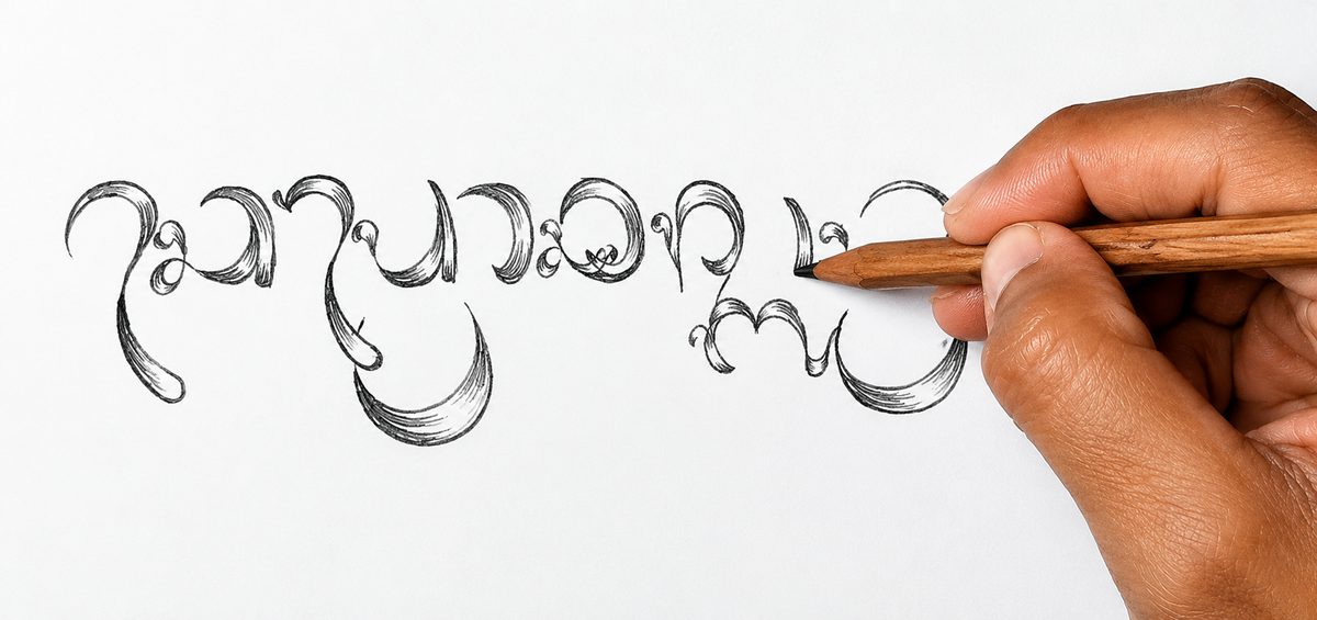 Every letter begins in pencil — written by Ari's hand